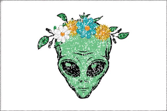 Alien with Floral Sublimation