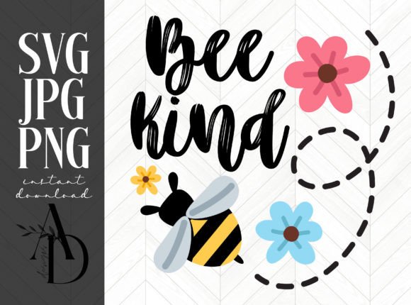 Bee Kind Floral Sublimation