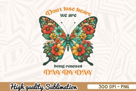 Day by Day Floral Butterfly PNG