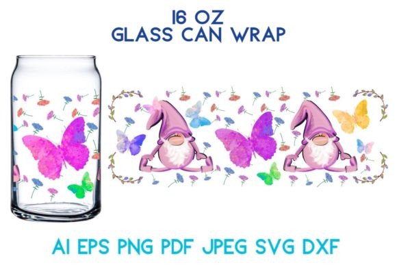 Floral Gnomes Yoga Can Wrap