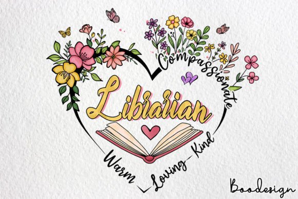 Floral Hear, Librarian Sublimation