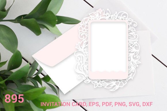 Floral Invitation or Gift Card SVG