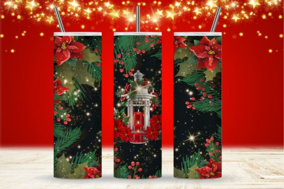 Floral Lantern Skinny Tumbler