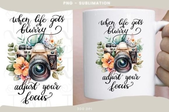 Floral Photo Camera, Vintage Design PNG