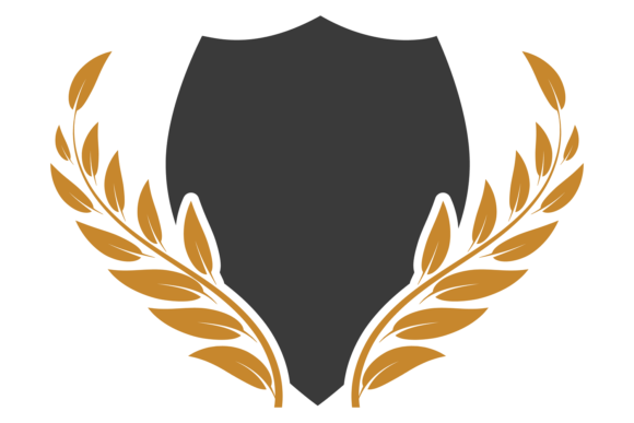 Floral Shield Emblem Template. Heraldic