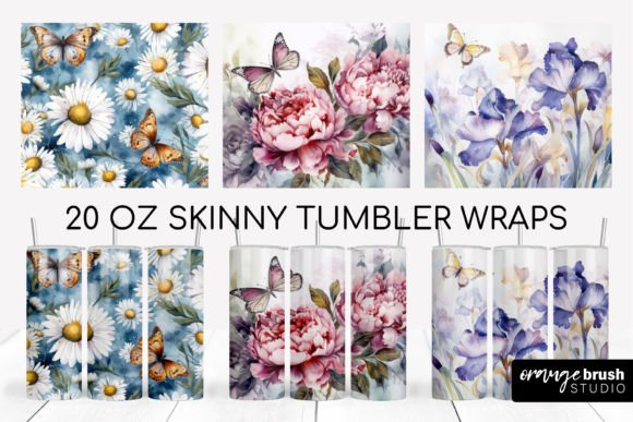 Floral Tumbler Wraps, Summer Tumbler