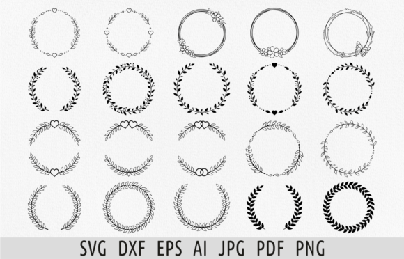 Laurel Wreath SVG Flourish Border
