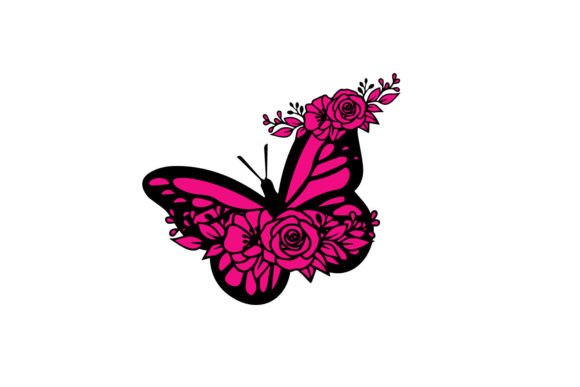 Pink Butterfly Floral