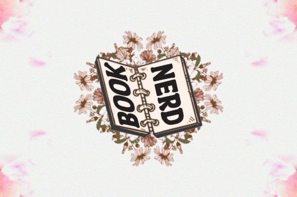 Retro Floral Book Nerd Sublimation